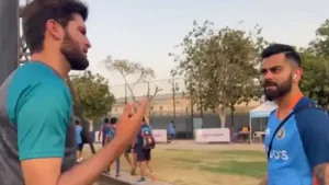 Indian cricketers ask about Shaheen's injury