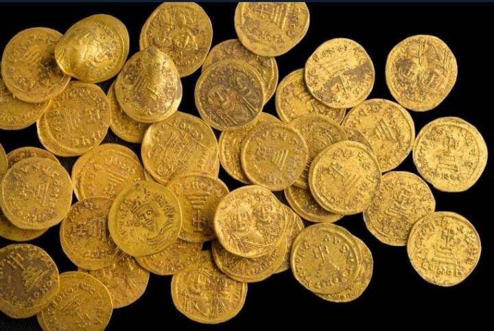 Archaeologists found 44 hidden gold coins from Byzantine Empire