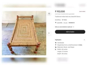 American company sells Indian Charpai for over Rs. 1 lakh