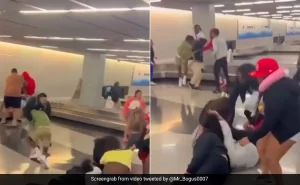 Video: Massive fight at Chicago airport, 2 arrested