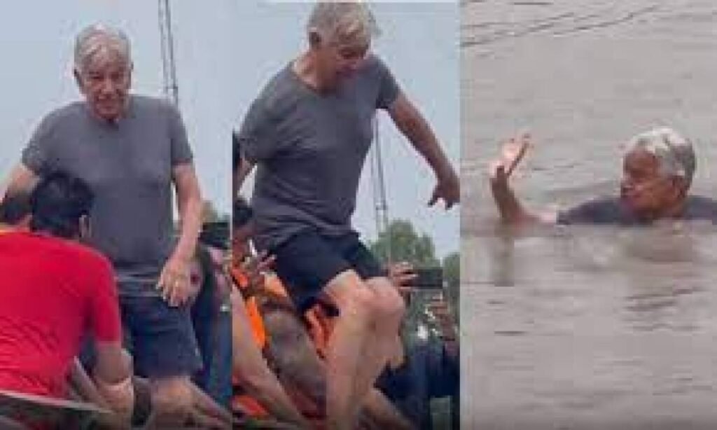73-year-old Defence Minister Khawaja Asif's diving video in canal went viral