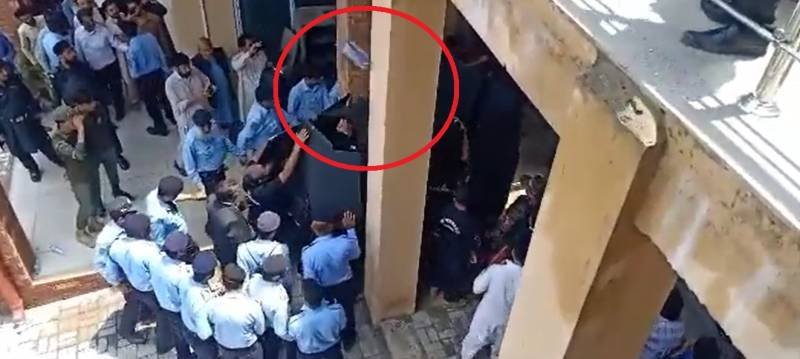 Watch: Water bottle thrown at Imran Khan during court appearance