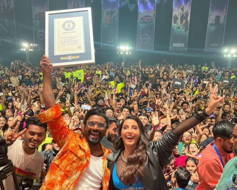 Nora Fatehi and Remo D'Souza break Guinness World Record