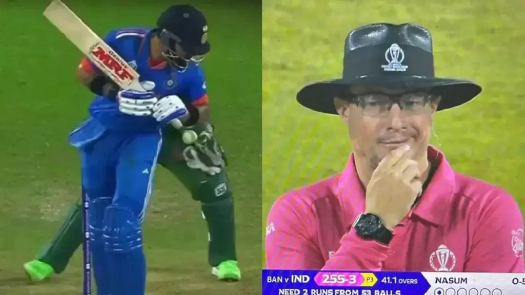 Umpire 'violates' rules to help Virat Kohli complete his century
