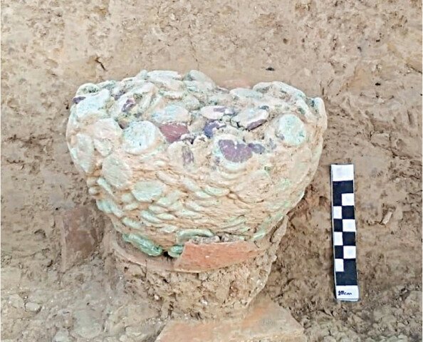 Copper coins recovered from Mohenjo Daro
