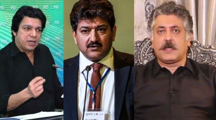 "Cholon ki siyasat," Shiekh Waqas Akram and Faisal Vawda's funny banter at Hamid Mir's show