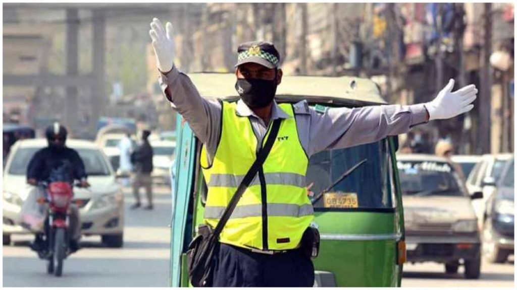 Traffic wardens suspended for issuing challan to PTI MPA