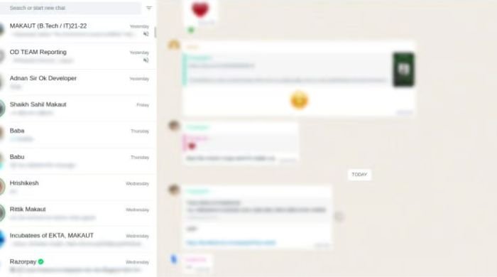 How to blur WhatsApp messages while using it on computer?