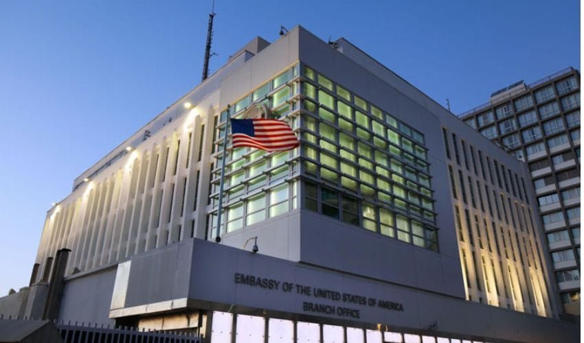 US Embassy branch in Tel Aviv hit by shrapnel, no injuries reported