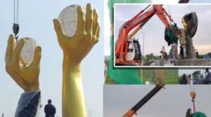 ‘Balls in Hands’ weird sculpture in Islamabad gets removed after criticism