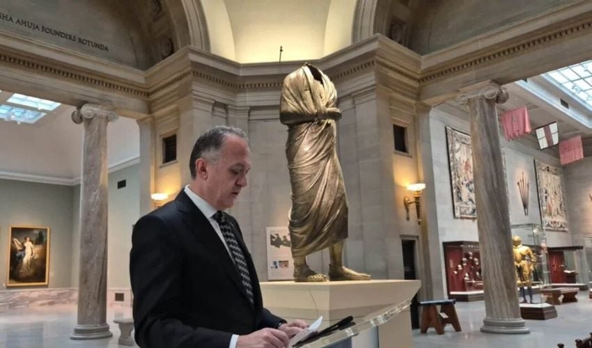 US returns ancient statue of Roman emperor Marcus Aurelius to Turkey after 65 years