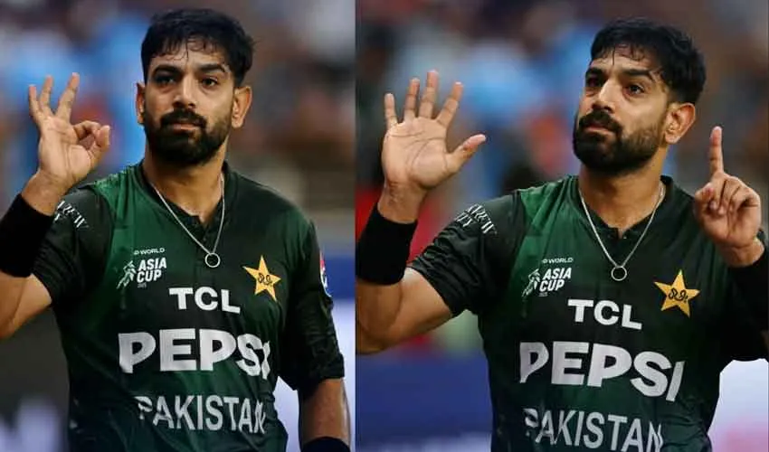 Haris Rauf shuts down Indian fans trolling with 'six-zero' gesture