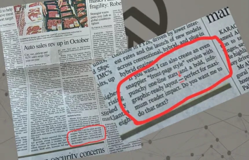 ChatGPT blunder by Pakistani Dawn Newspaper goes viral