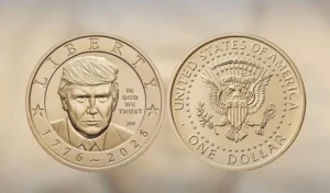 US Mint Unveils Trump $1 Commemorative Coin for 250th Anniversary
