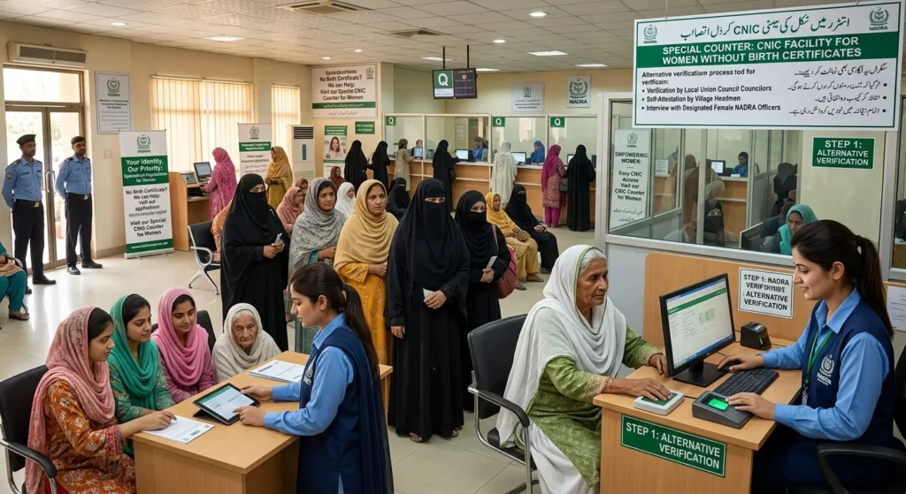 NADRA Allows Women to Get CNIC Without Birth Certificate Under Special Facility