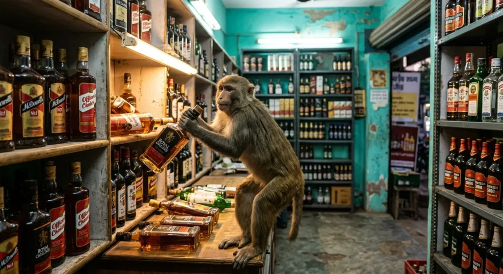 Monkey Reportedly Gets Drunk After Entering Liquor Shop in India