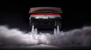 Tesla Roadster demonstration featuring SpaceX thrusters and airborne manoeuvres
